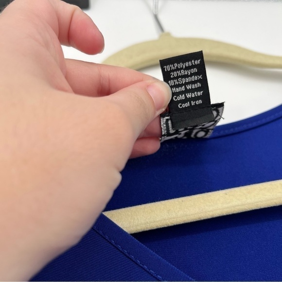 NEW Clara Sunwoo Soft Knit Asymmetrical Tunic Clara Cobalt Blue Size Small  NWT - Picture 3 of 5